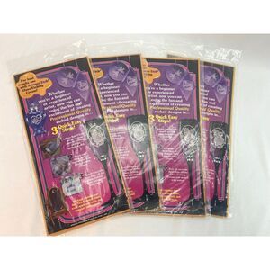 Lot 4 Armour Rub'n'Etch Glass Etching Stencils Rose Butterflies Lighthouse Dates